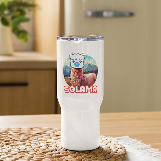 Travel mug with a handle